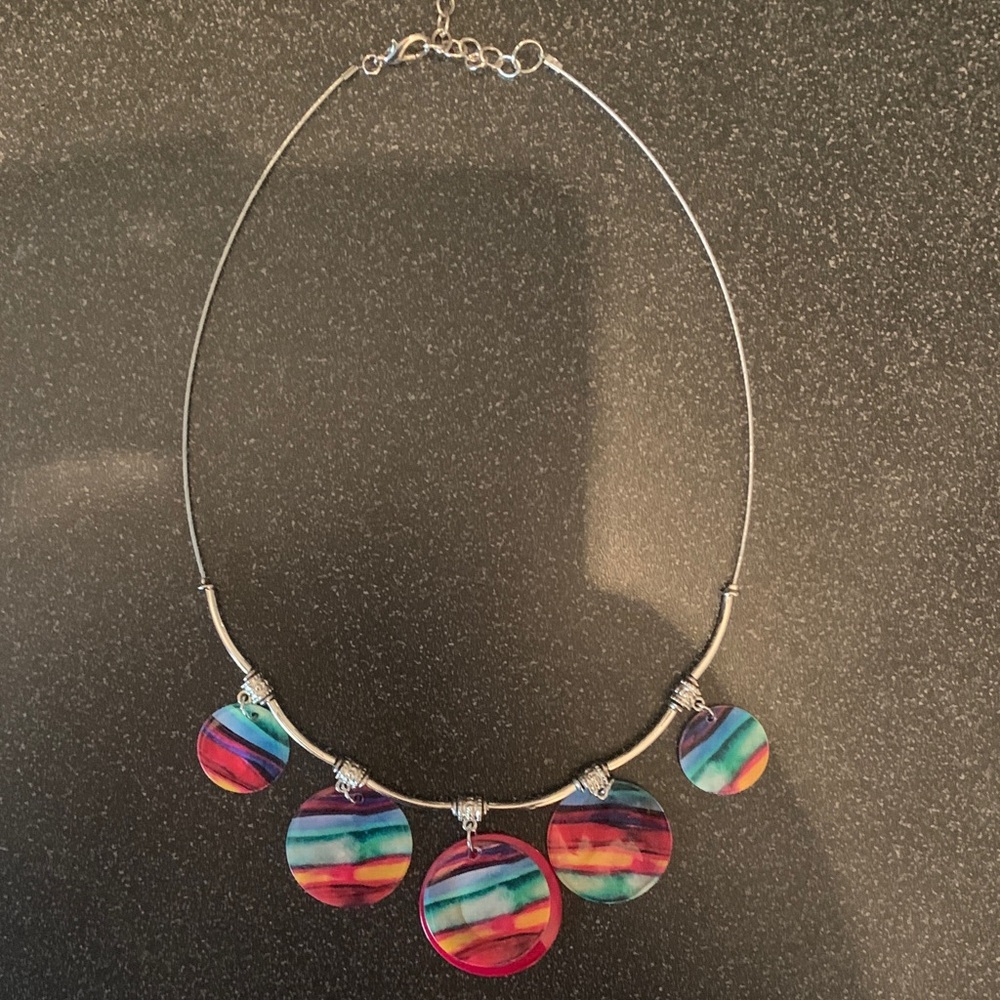 Colorful Striped Necklace - Picture 4 of 4